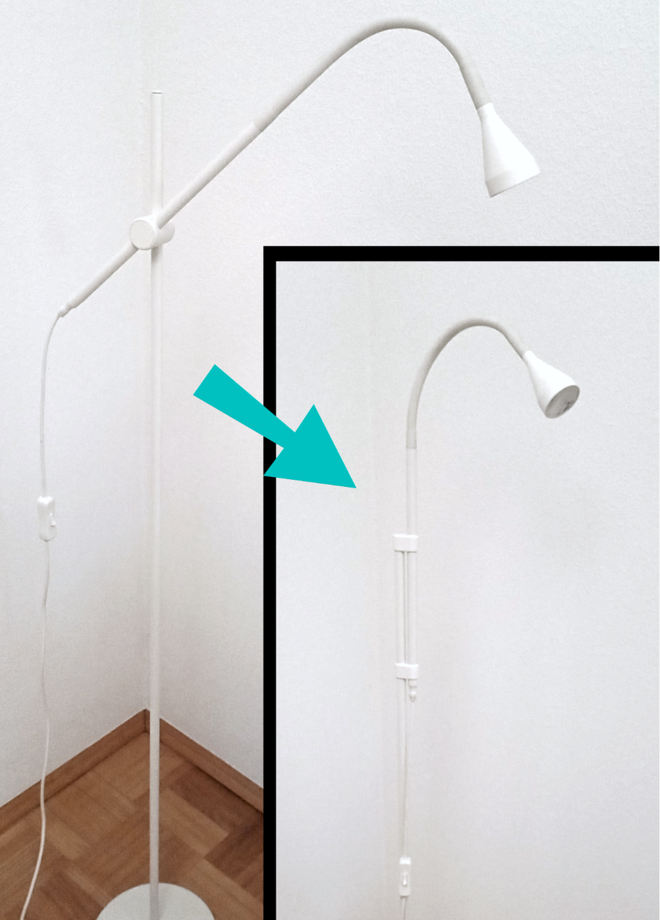 NÄVLINGE (NAEVLINGE) floor lamp modification