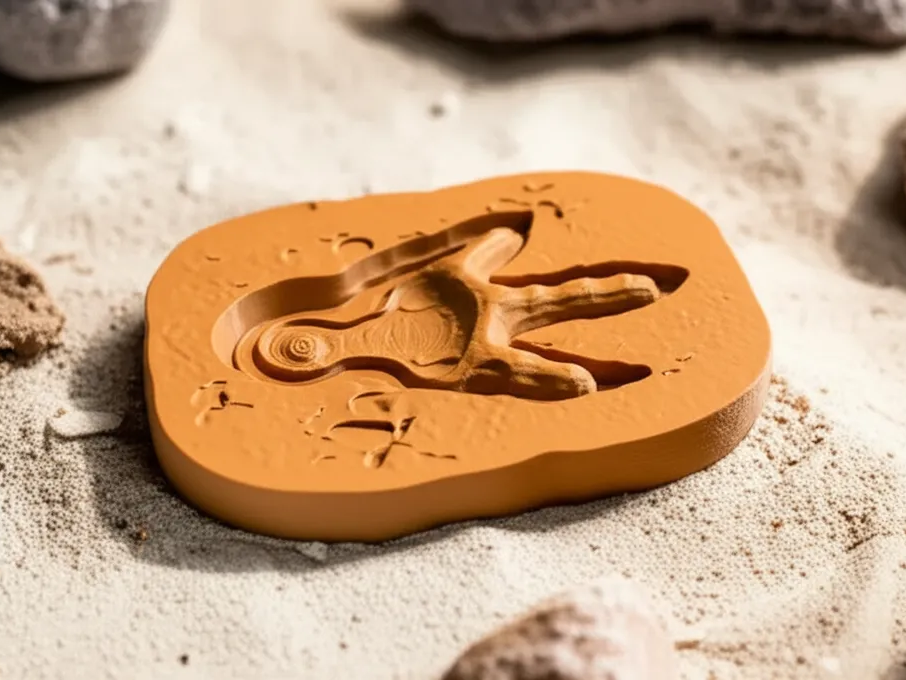 Dinosaur Footprint Fossil Plaque