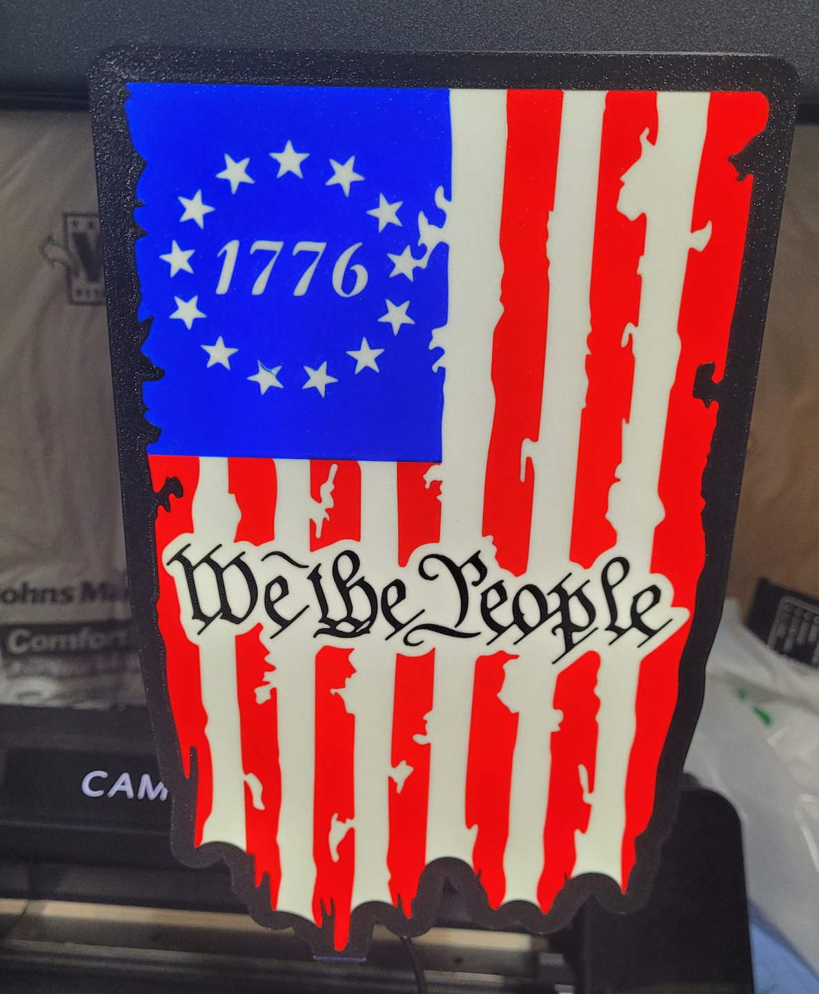 WE THE PEOPLE AMERICAN FLAG LIGHTBOX