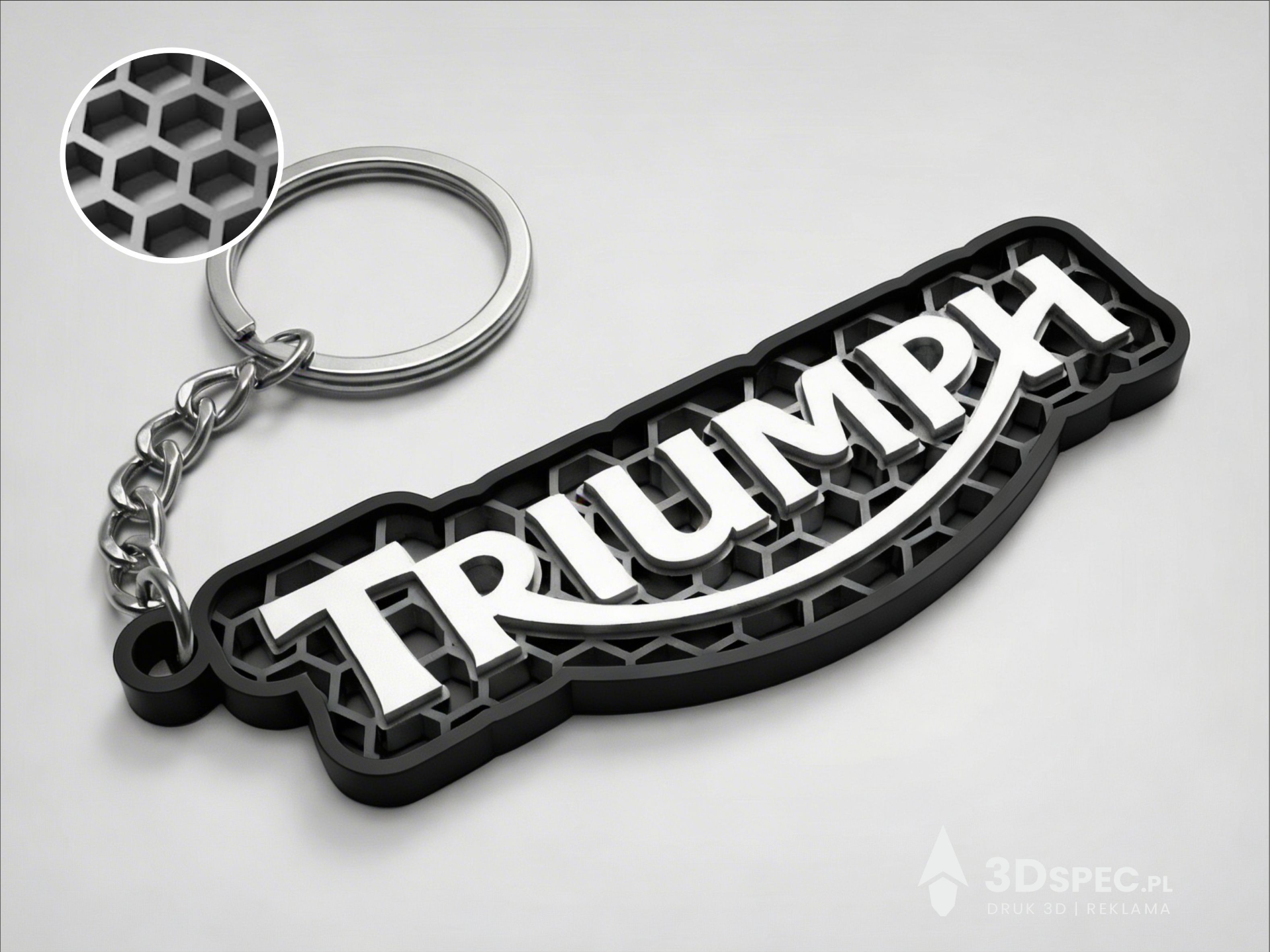 Triumph logo keychain