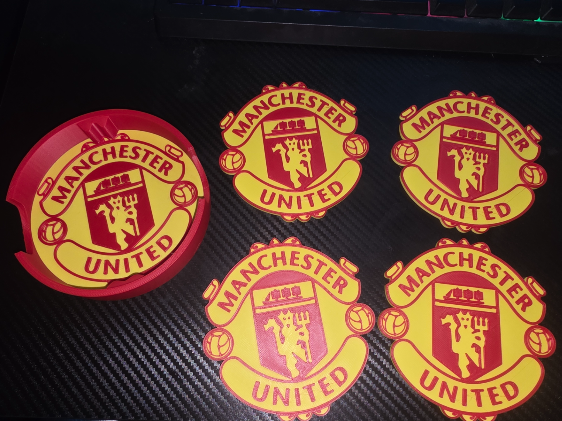 Manchester United Style Football Coaster Set