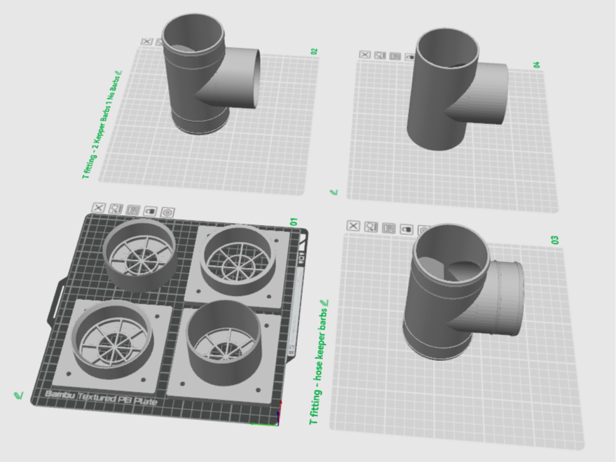 Diesel Heater Vents and Cap with T Fittings
