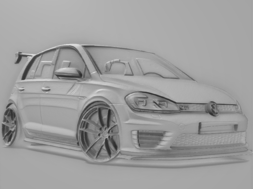 Volkswagen Golf MK7 – 3D Relief Sculpture
