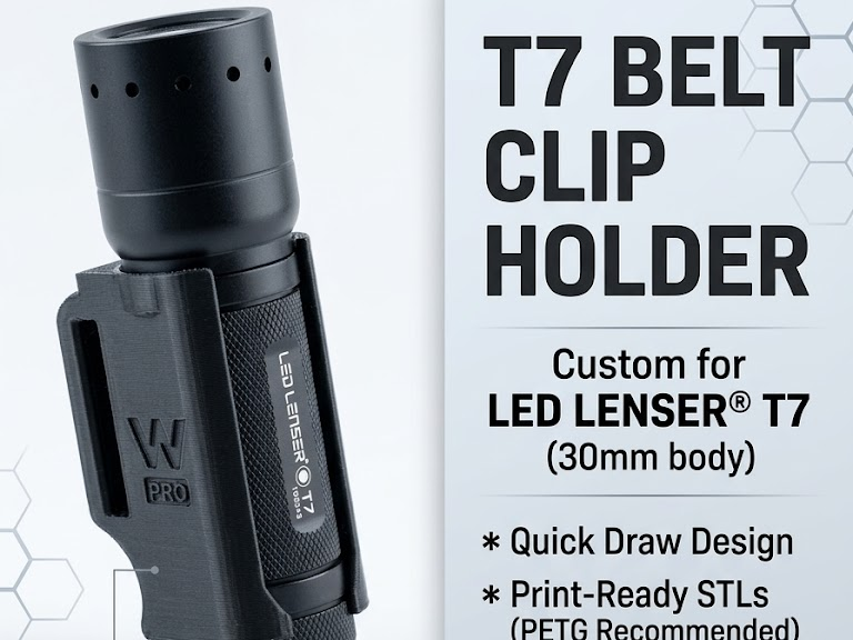 Ledlenser T7 / 30mm Flashlight Belt Holster