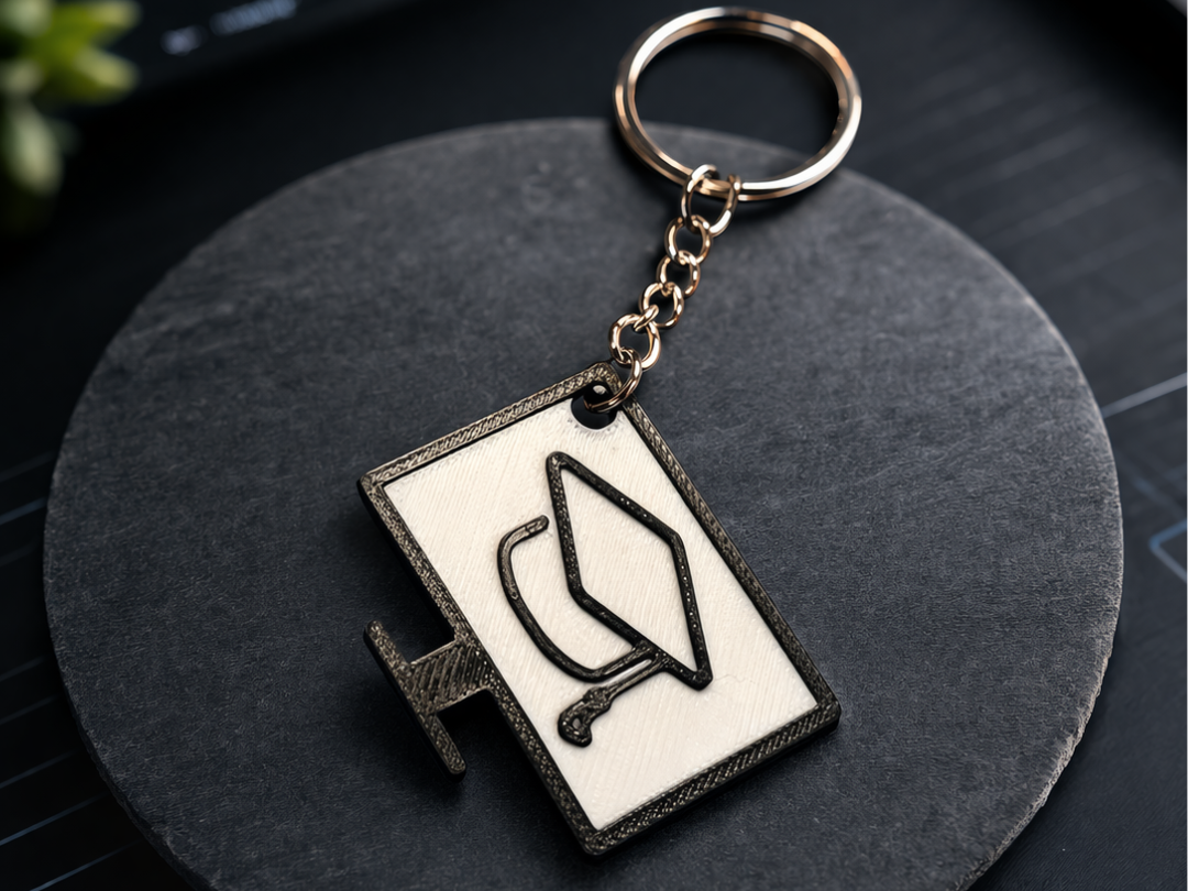 Computer Science Graduation Keychain -Academic Cap