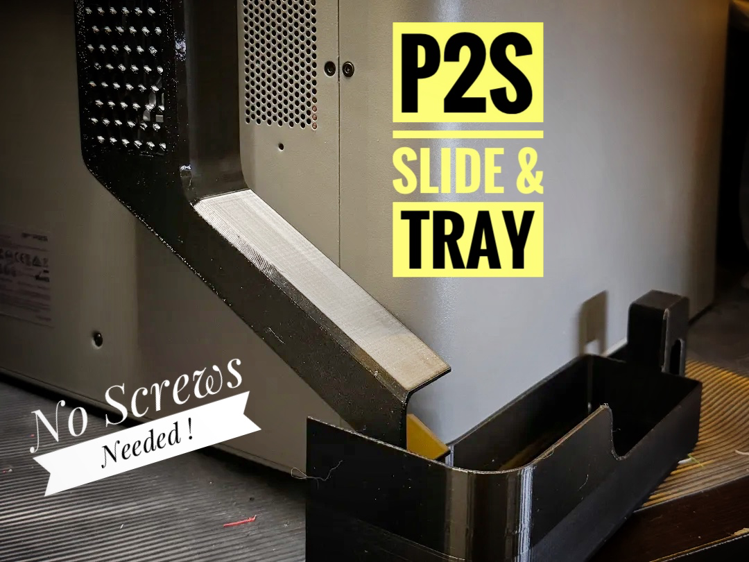 P2S Filament waste chute and thrash bin