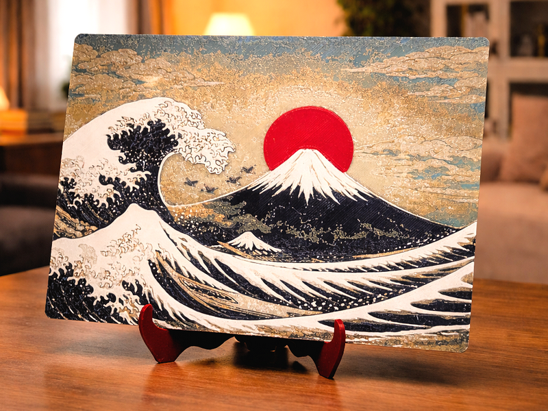 The Great Wave - Hokusai - HueForge