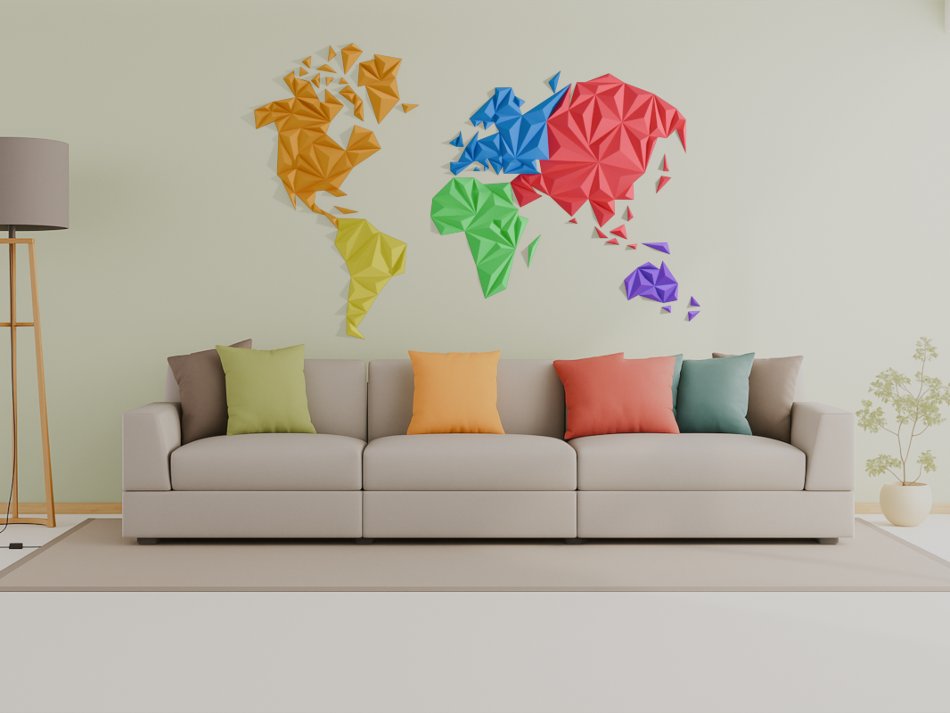 Geometric world map (resized version)