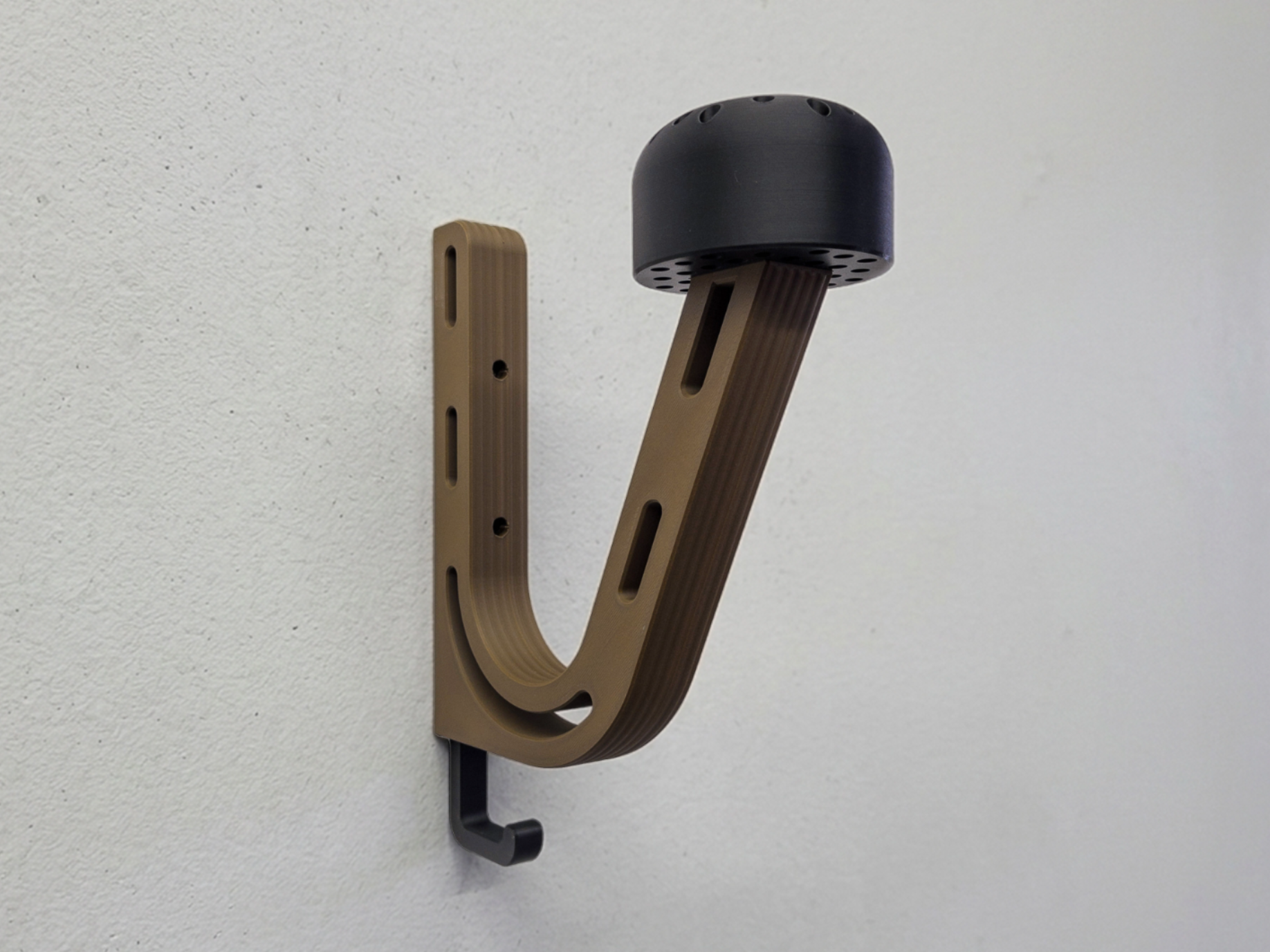 Universal Helmet Holder with Optional Glove Hook
