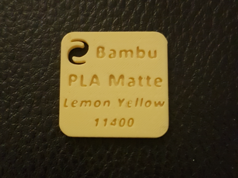 Échantillon filament Bambu PLA Lemon Yellow(11400)