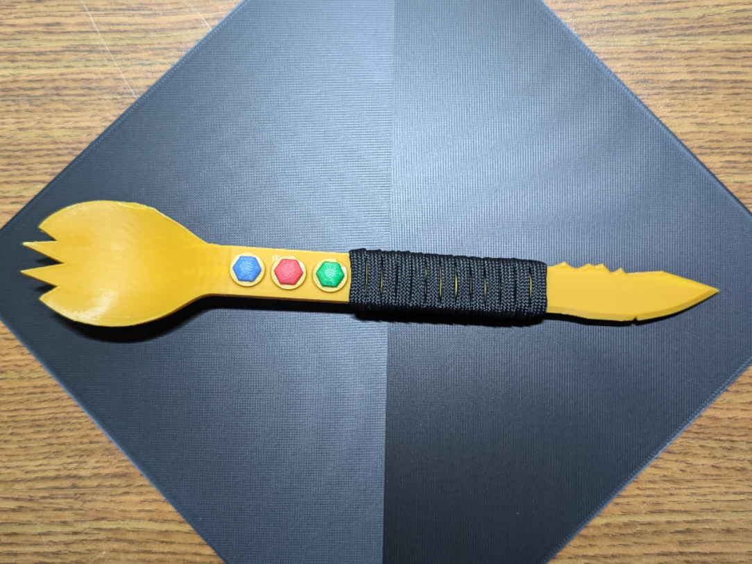 Zombies Golden Spork Knife