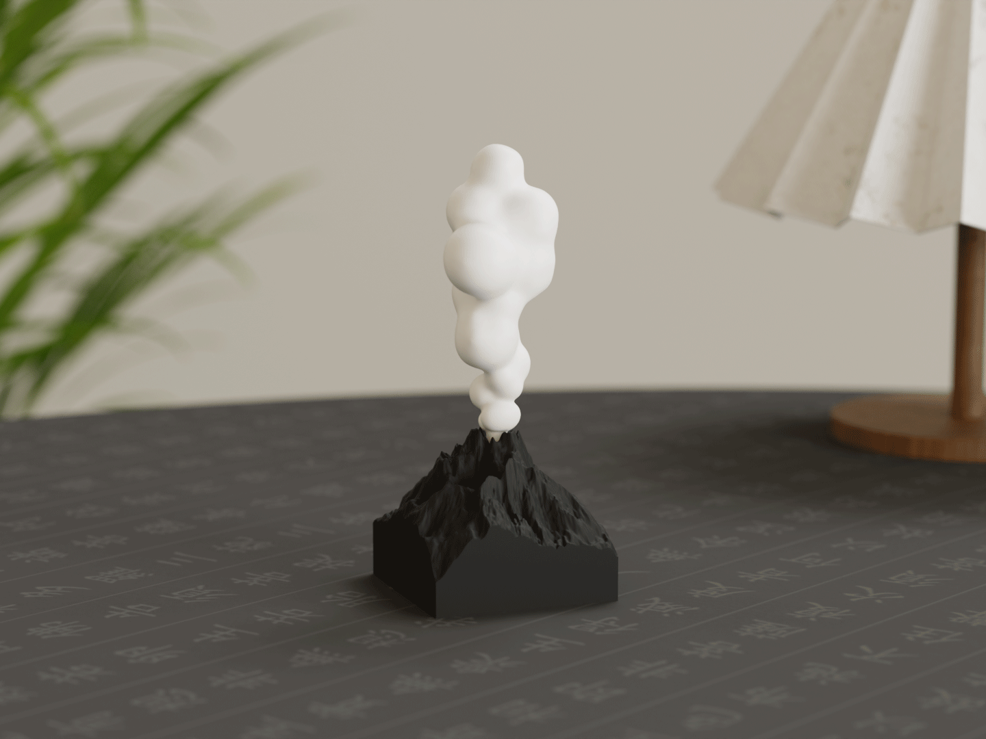 Volcanic eruption, cloud, desktop ornament, no AMS