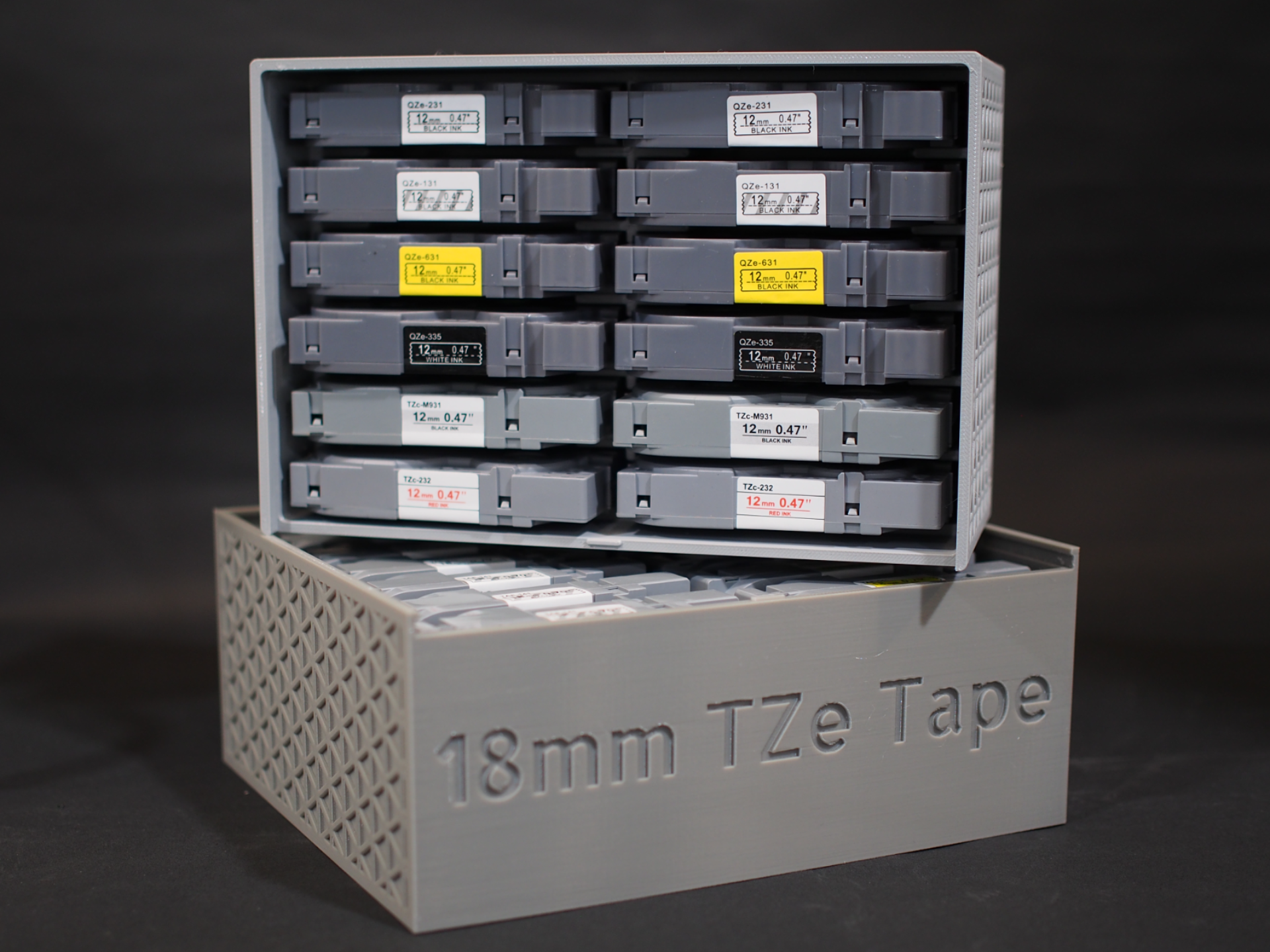 Sliding Container Box for Brother Label TZE Tapes