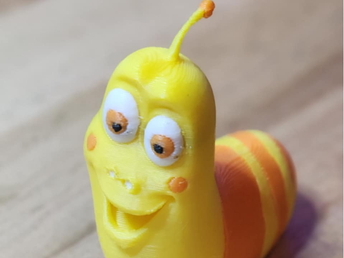 Kids / Adult Larva Cartoon Yellow Worm