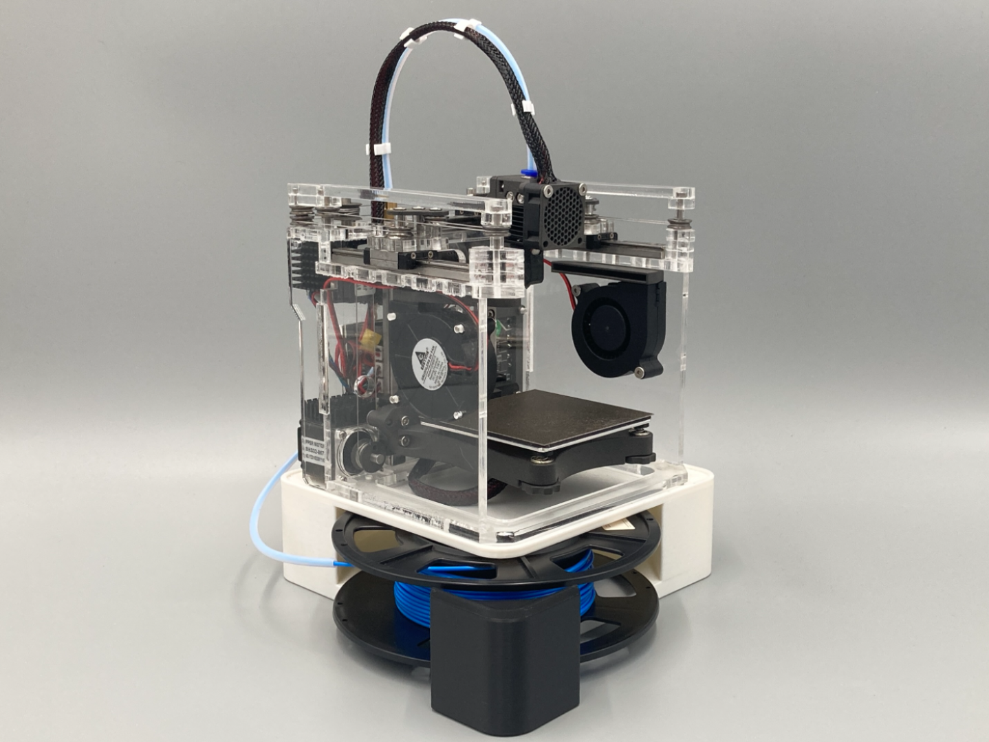 Micro 3D Printer Stand with Spool Storage