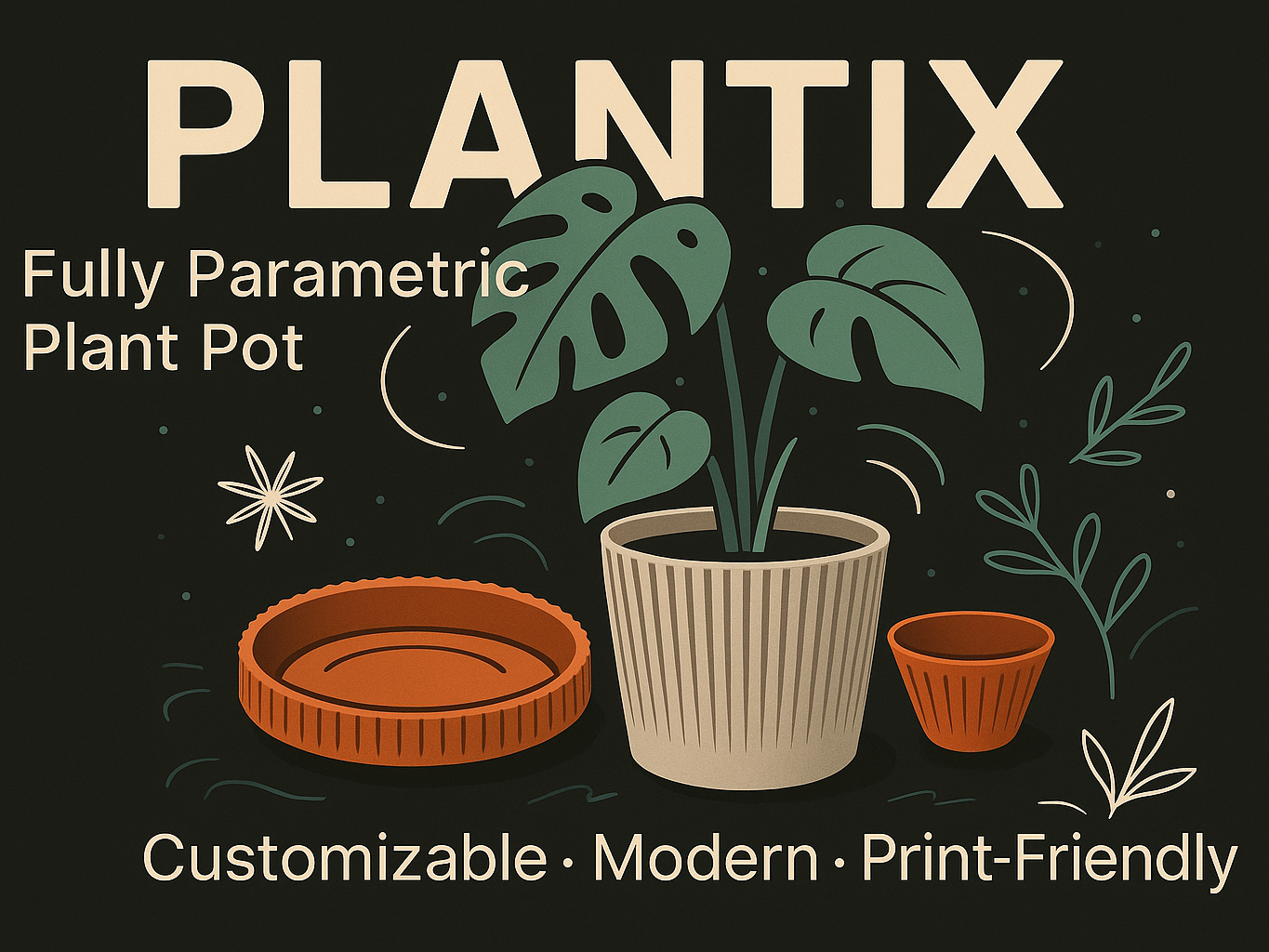 PLANTiX– Fully Parametric Plant Pot