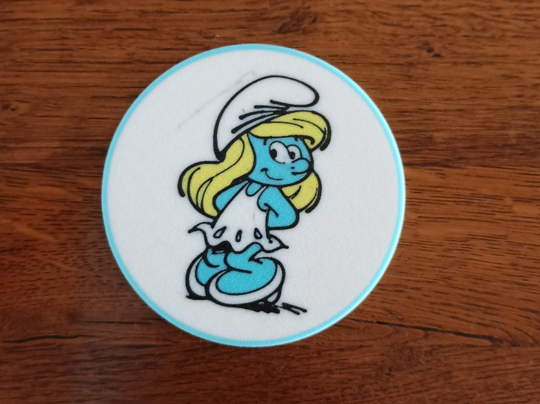 Dessous de verre Schtroumpfette