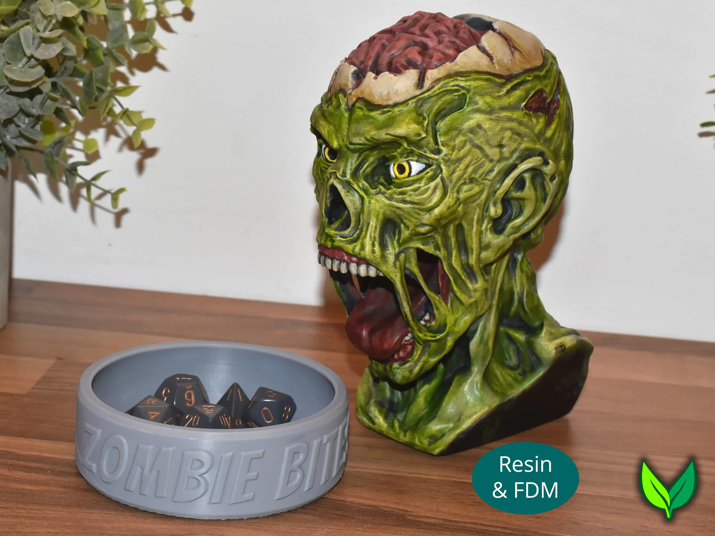 Zombie Head Dice Tower – Resin & FDM Printable