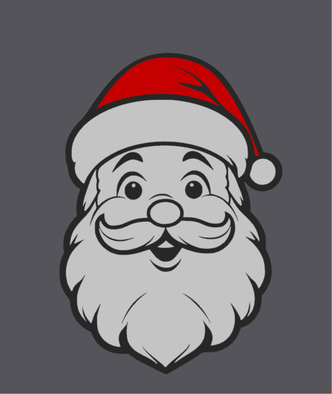 Christmas Santa Head Face