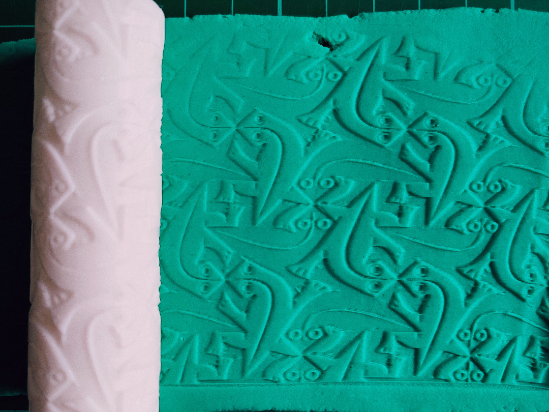 M. C. Escher Tesselating Pattern Play-Doh Rollers