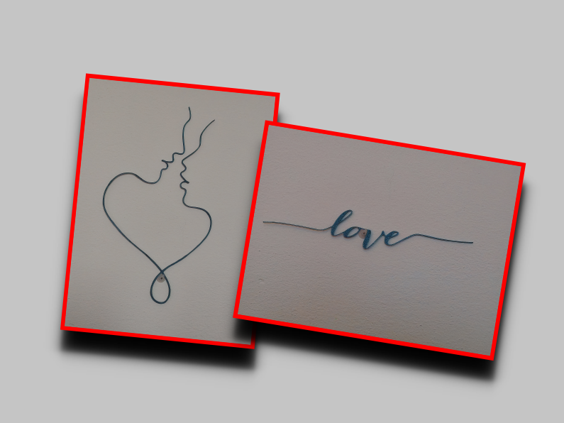 stencil kiss and love