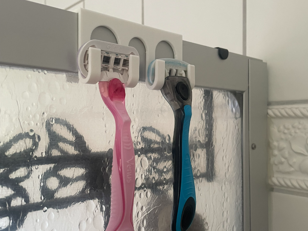 Doppelter Rasiererhalter für Dusche