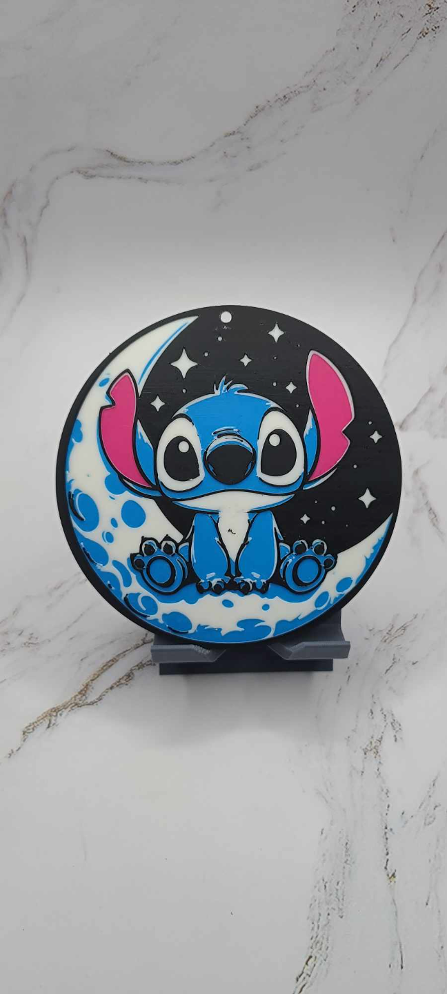 Stitch on Crescent Moon