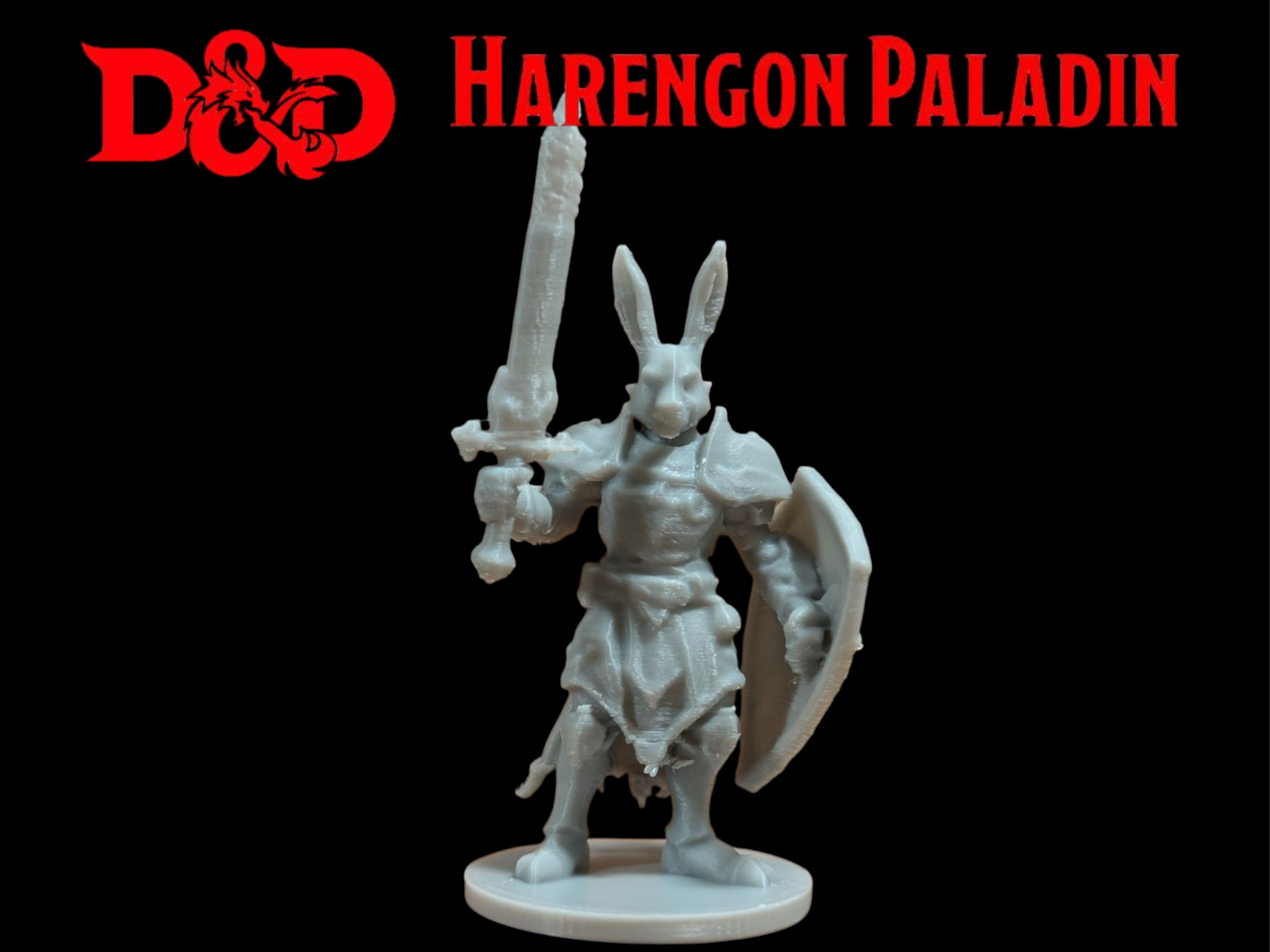 DnD Harengon Paladin Miniature