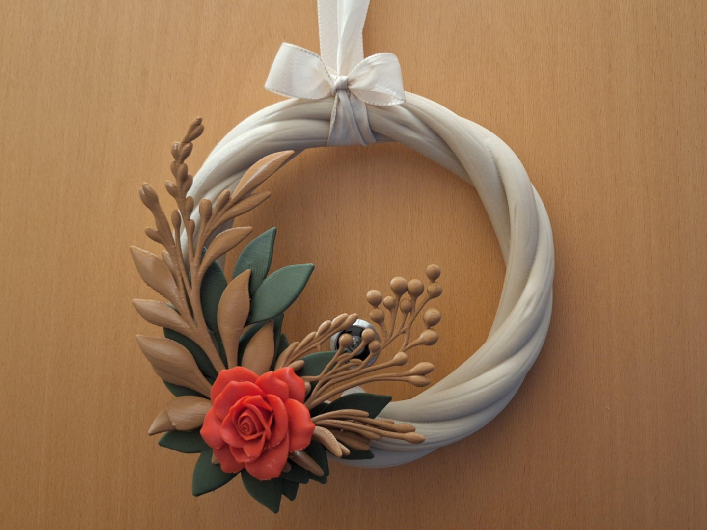 Cozy 3D‑Printed Floral Wreath