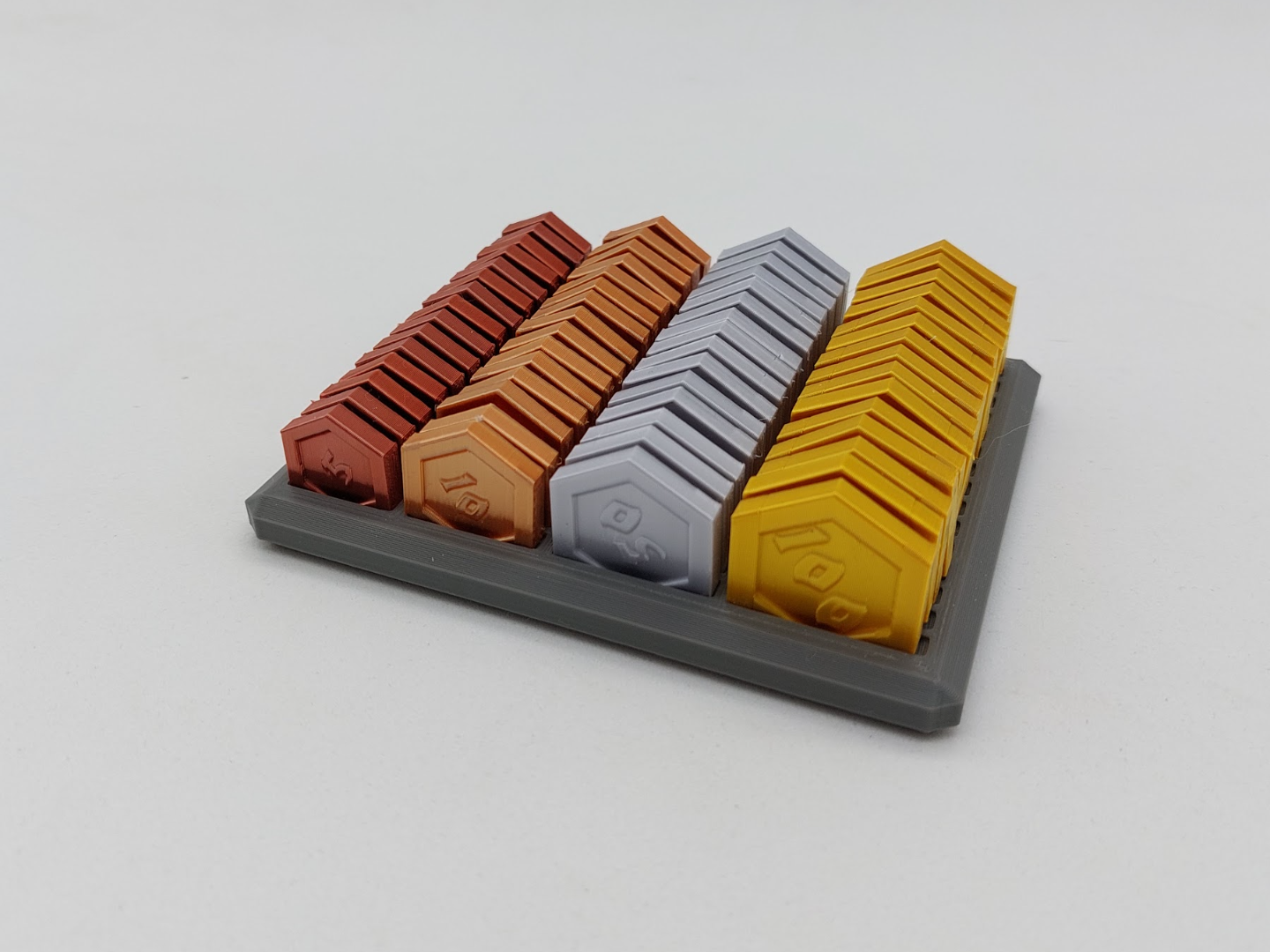 Goldmünzen mit Geldtablett für TableTop HeroQuest