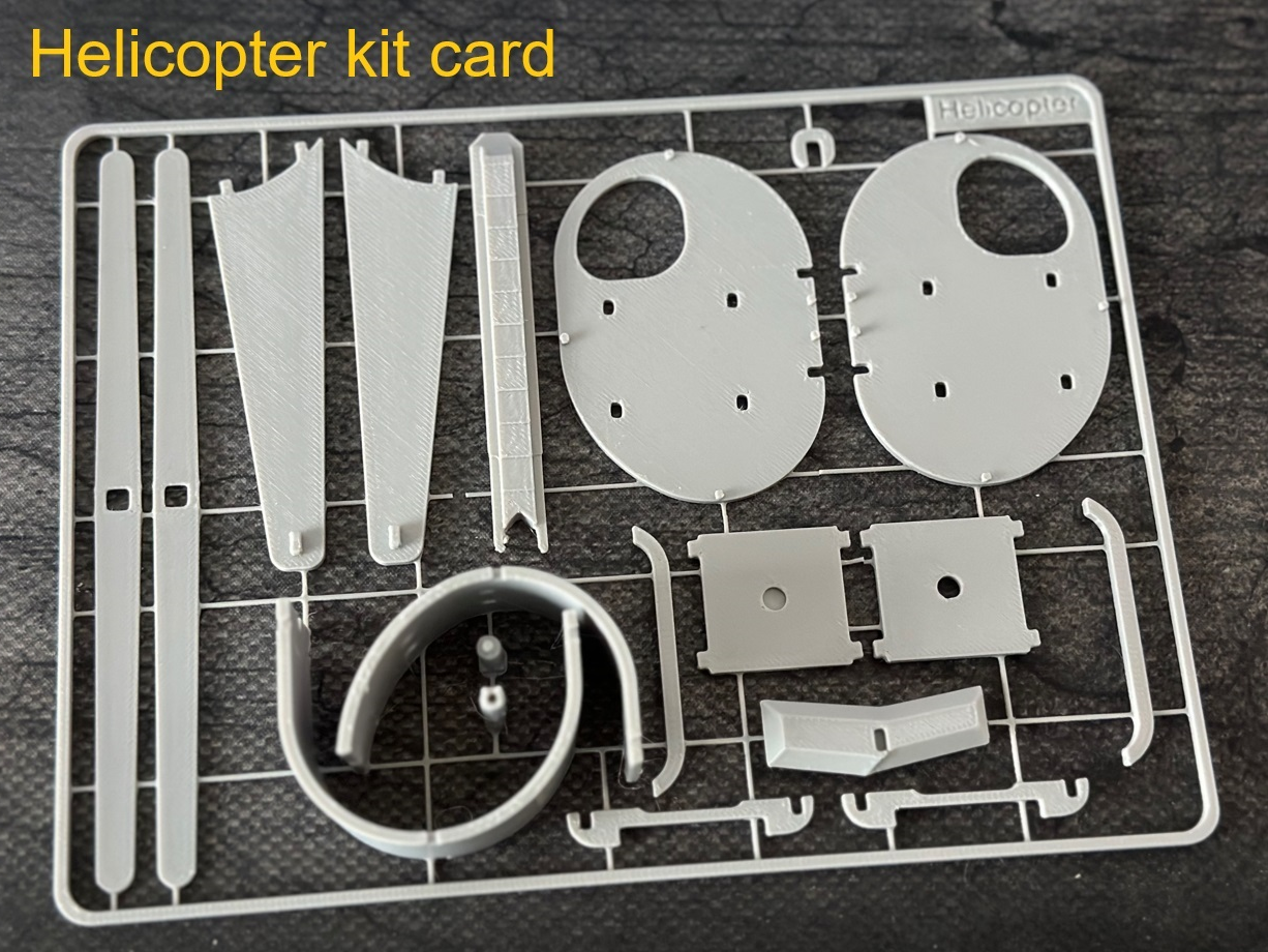 Helicopter chopper kit card