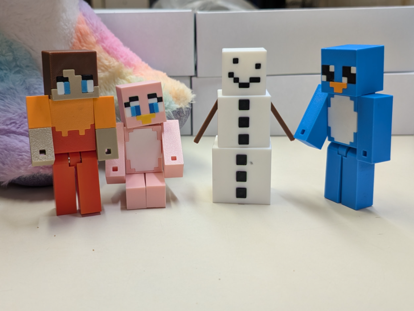 Milo and Chip Minecraft figures