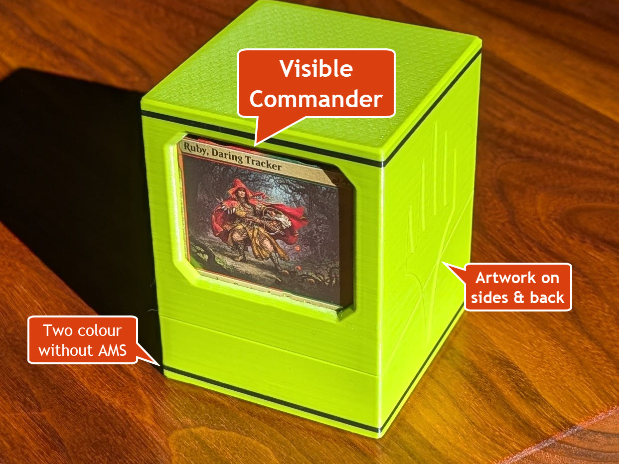 No AMS: MTG Visible Commander Deck Box V2