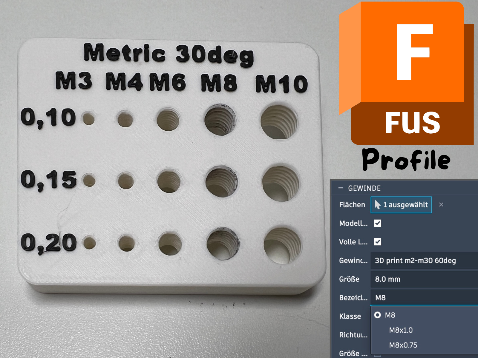 Fusion Thread Profile Pack (Optimized for Printing