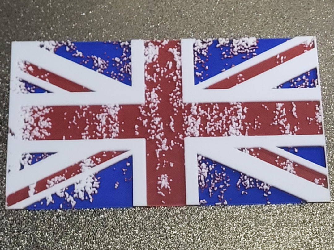 Union Jack Hueforge 3D Artwork