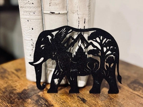 Symbolic "Elephant of Guardianship" Wall/Desk Art