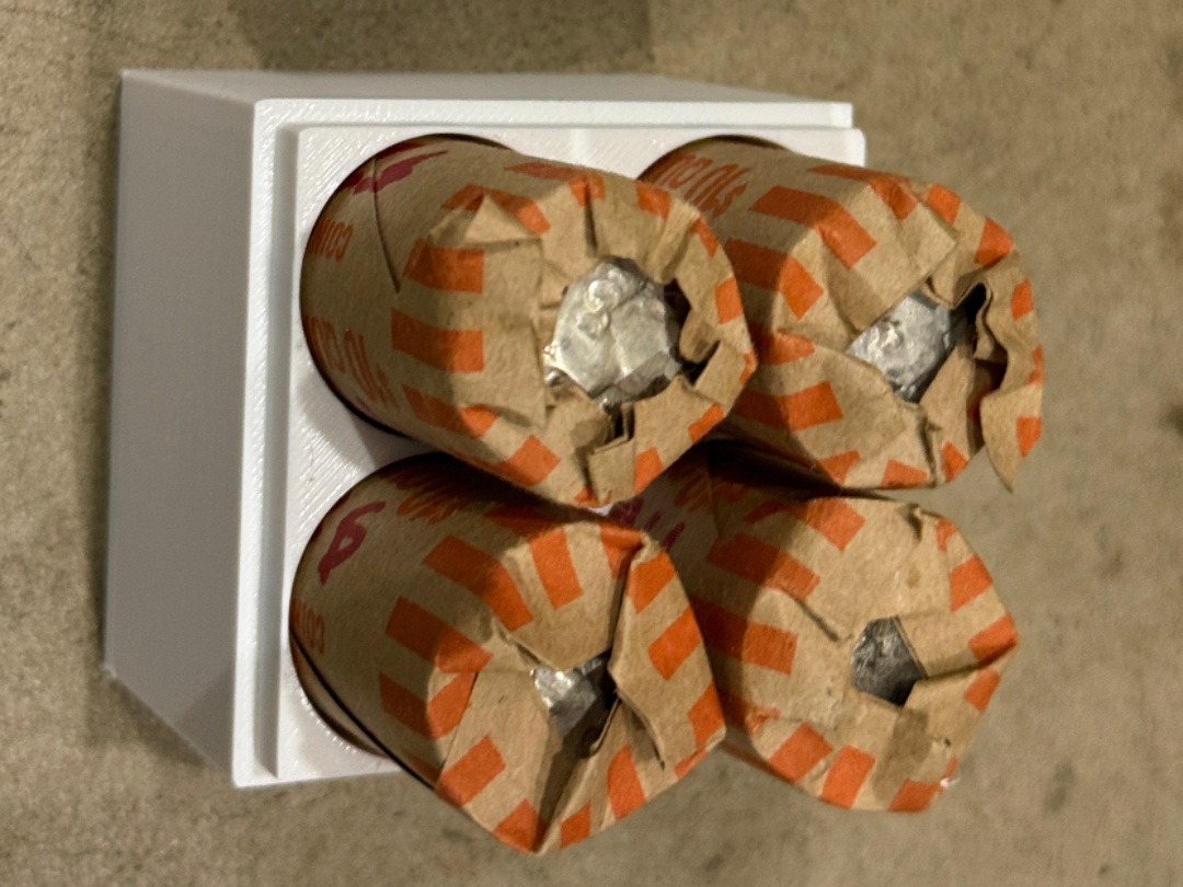 Storage holder for 4 rolls of quarters