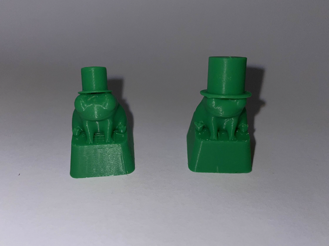 Top hat boss frog keycap