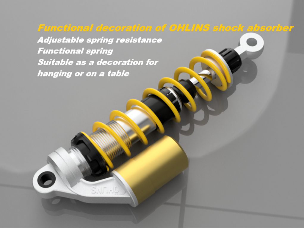 Functional decoration of OHLINS shock absorber
