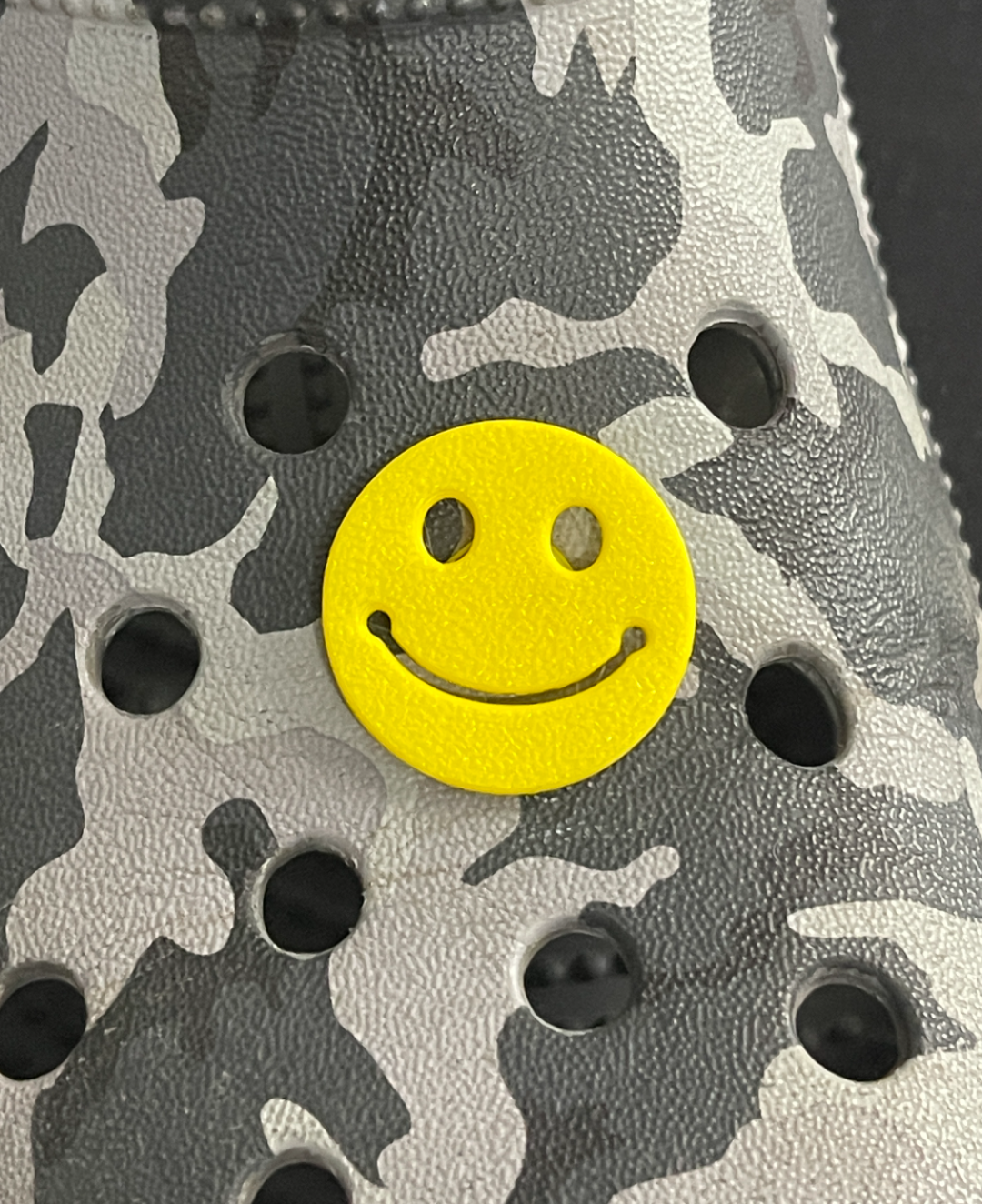 Smiley face croc charm
