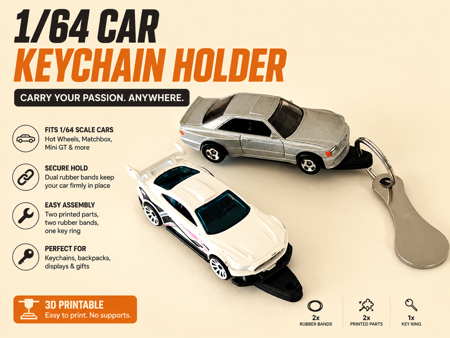 1/64 Car Keychain Holder
