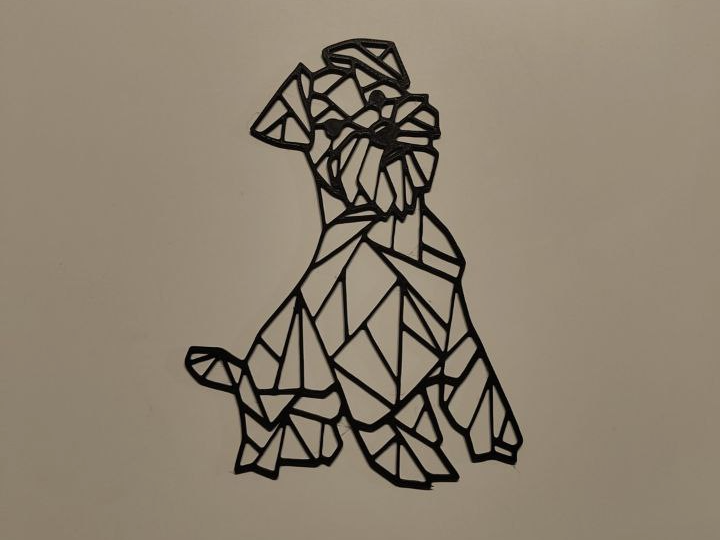 lowpoly fox terrier wall art