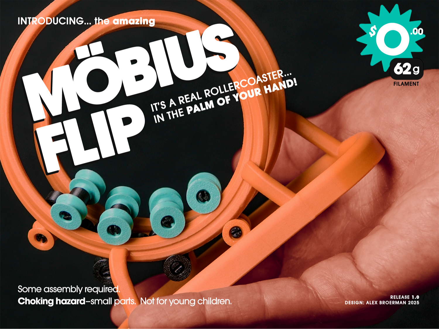 The 'MÖBIUS FLIP' Handheld Rollercoaster