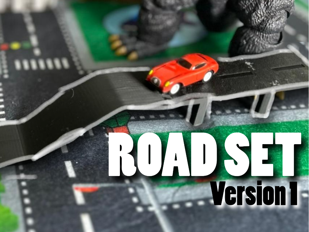 Miniture Road Set| For Stopmotion and Game Terrain