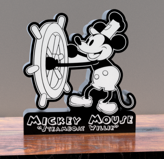 Steamboat Willie Mickey Mouse LED Lightbox