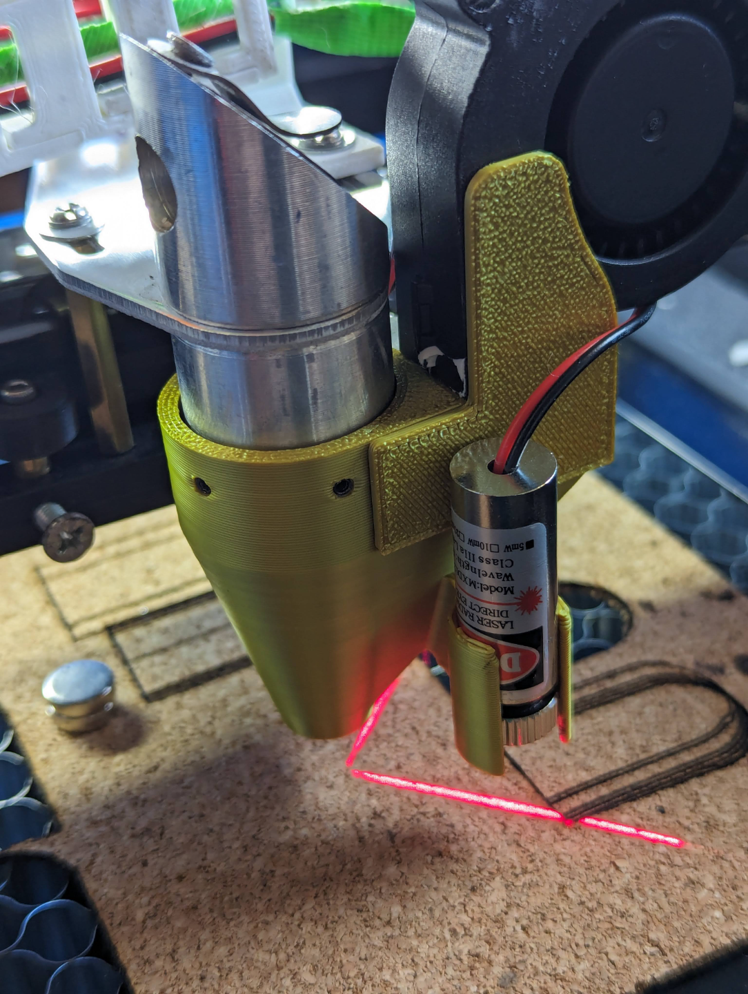 K40 Laser Head with Air Assist and Laser Sight