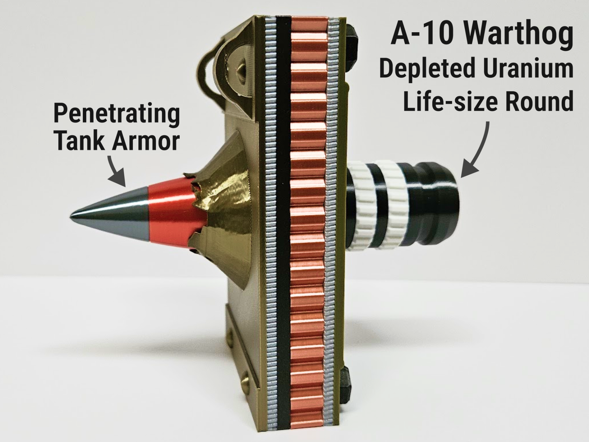 A-10 Warthog Tank Armor Penetration Cross Section