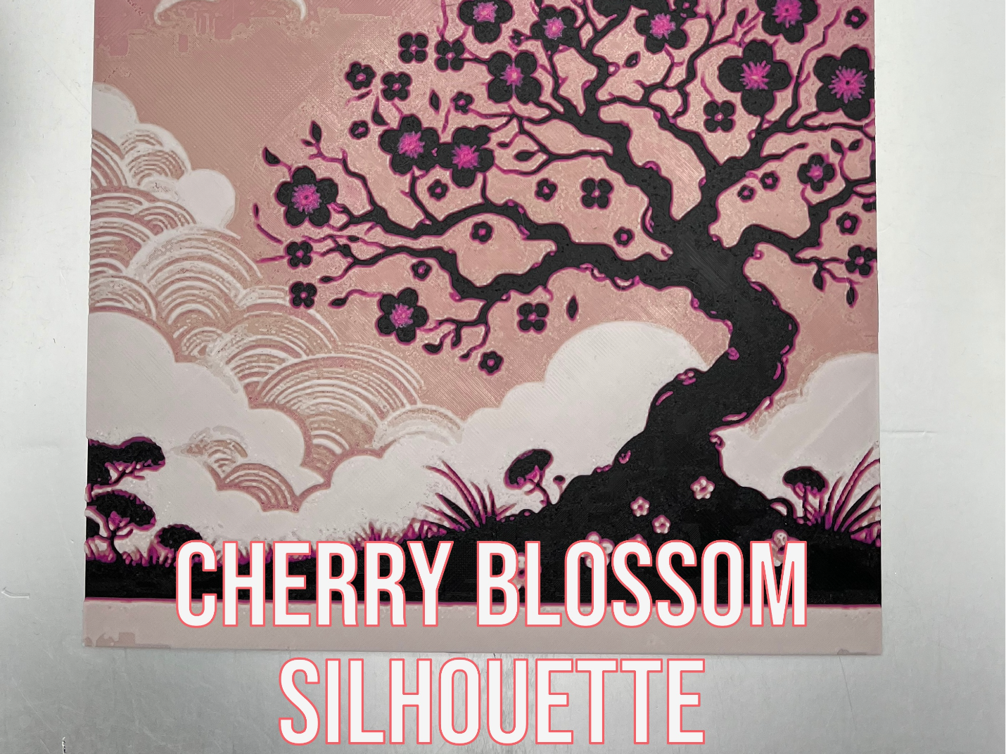 Cherry Blossom Silhouette Hueforge