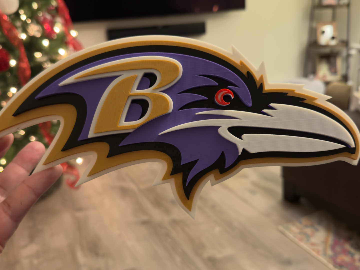 Baltimore Ravens Embossed Raven Head