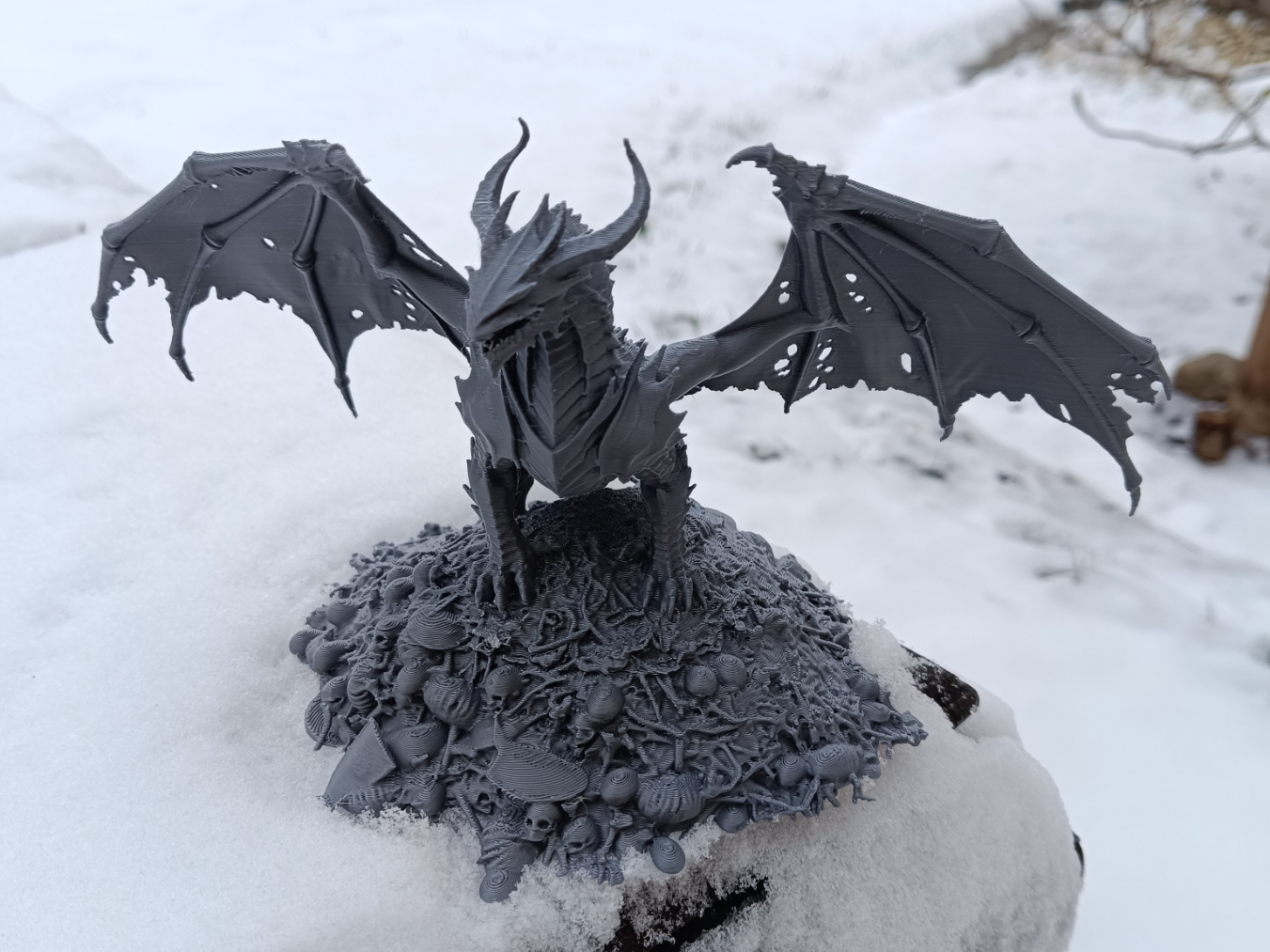 Dragon on a pile of bones